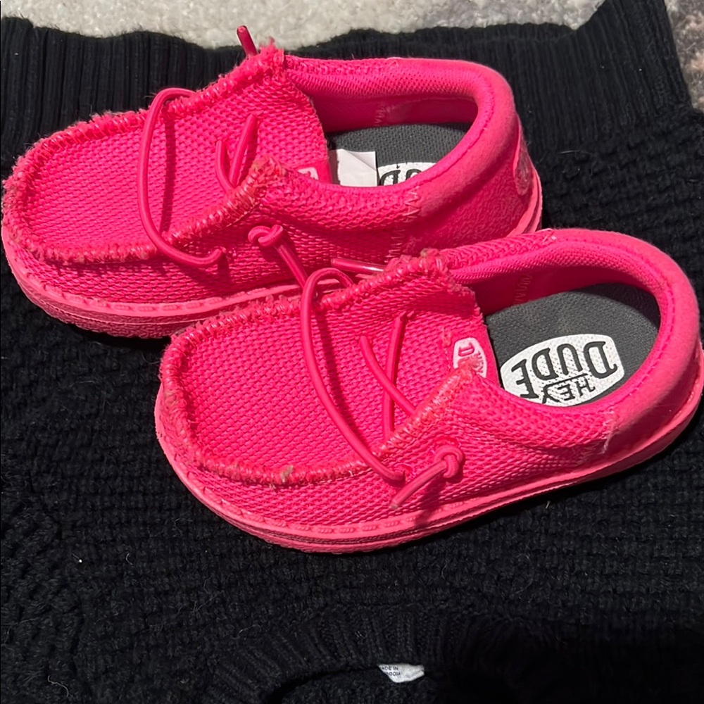 Hey Dude Pink Moccasins with Soft Suede Finish